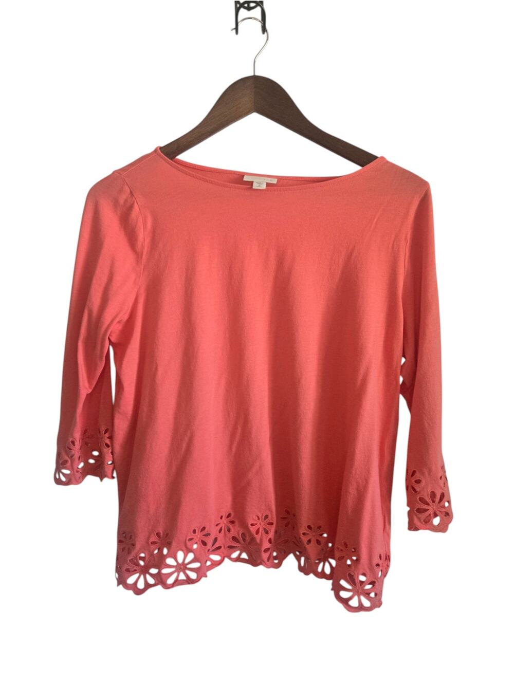 J. Jill Coral Cutout Hem Blouse – Women’s Size Medium